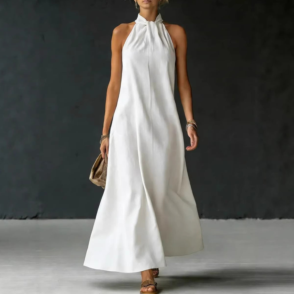 Women's Off-Shoulder Sleeveless Cross-Strap Dress