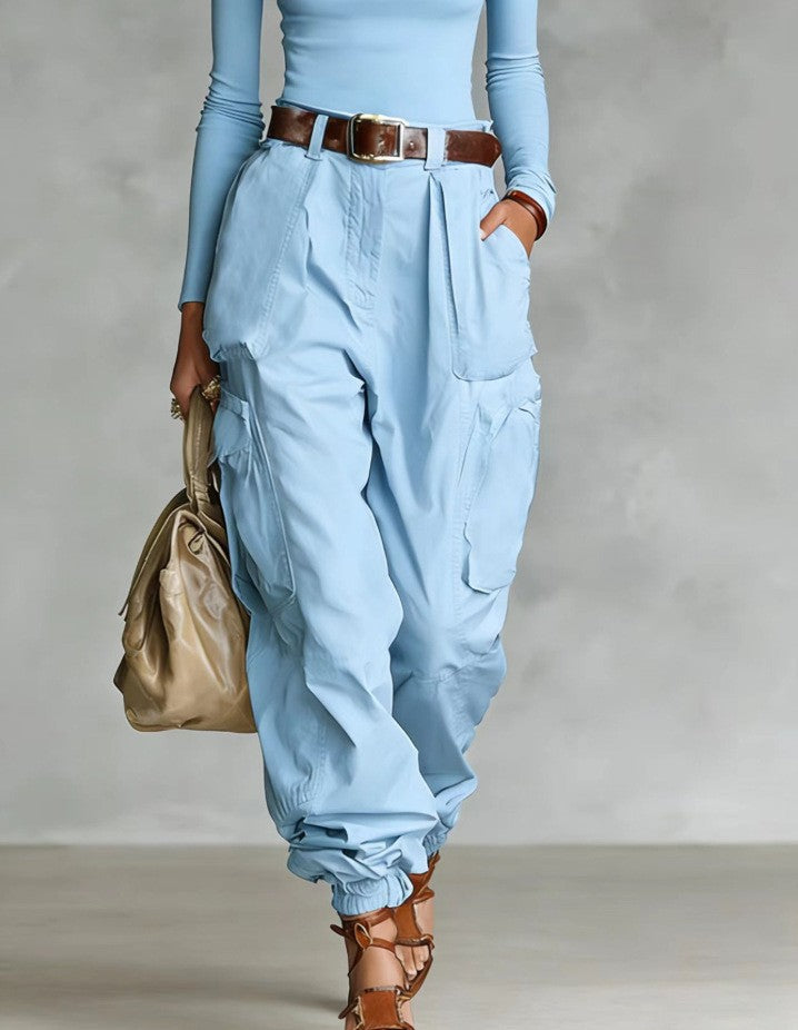 Niche Relaxed-fit Wide-leg Casual Trousers For Women