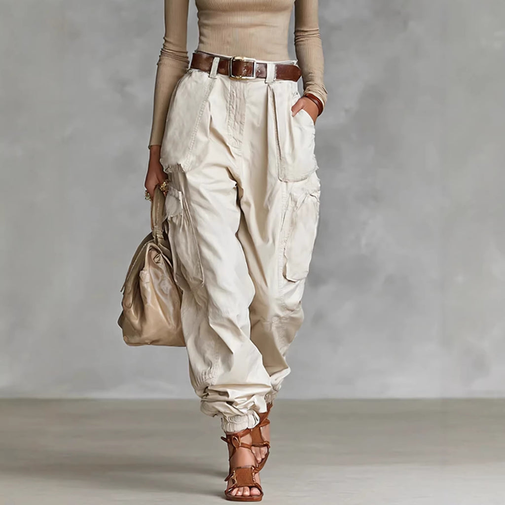 Niche Relaxed-fit Wide-leg Casual Trousers For Women