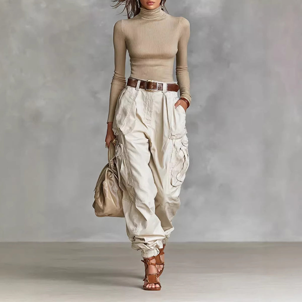 Niche Relaxed-fit Wide-leg Casual Trousers For Women