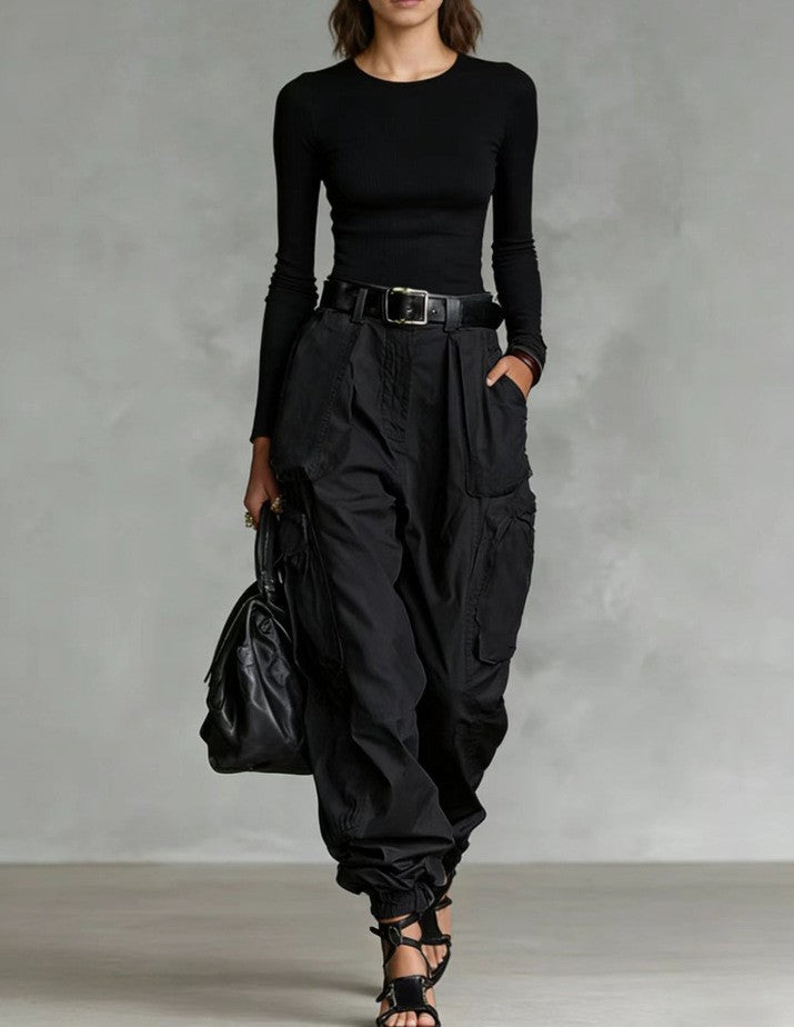 Niche Relaxed-fit Wide-leg Casual Trousers For Women