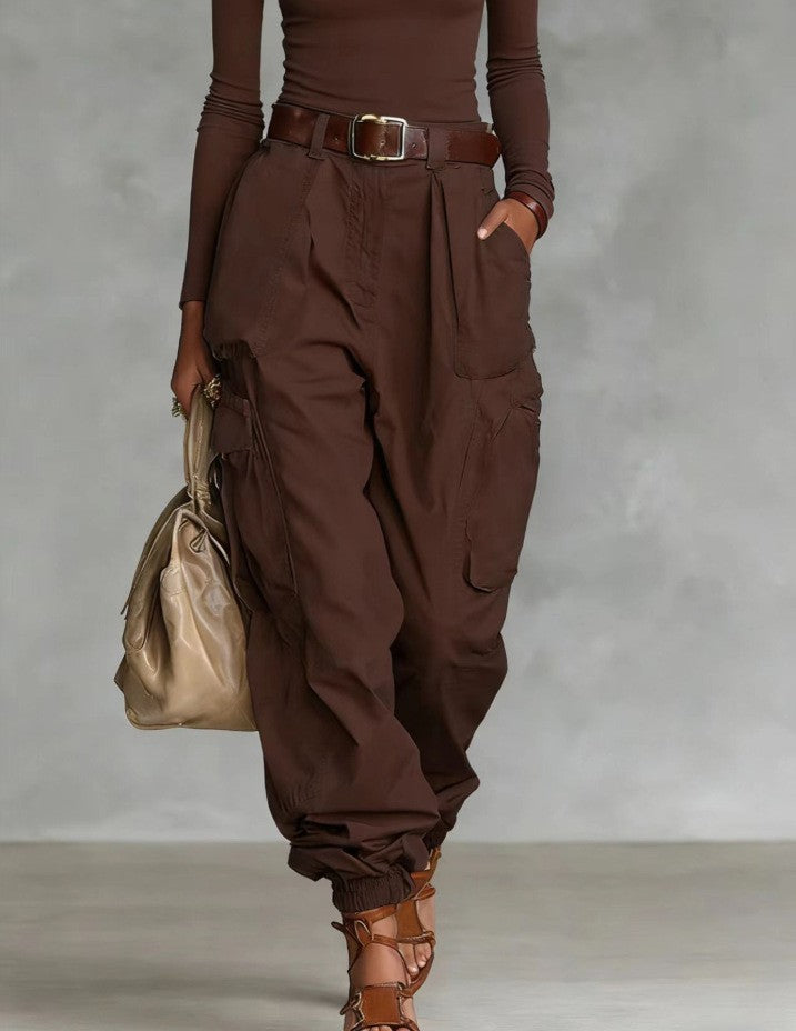 Niche Relaxed-fit Wide-leg Casual Trousers For Women